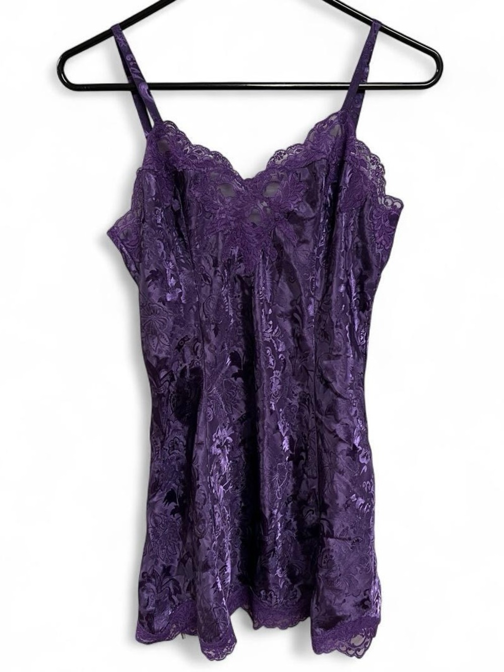 Vintage Victoria’s Secret Gold Label Paisley Lace Satin Slip Dress Size Small